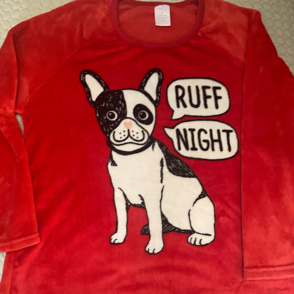 Secret Treasures Frenchie Shirt Red Plush size 2X